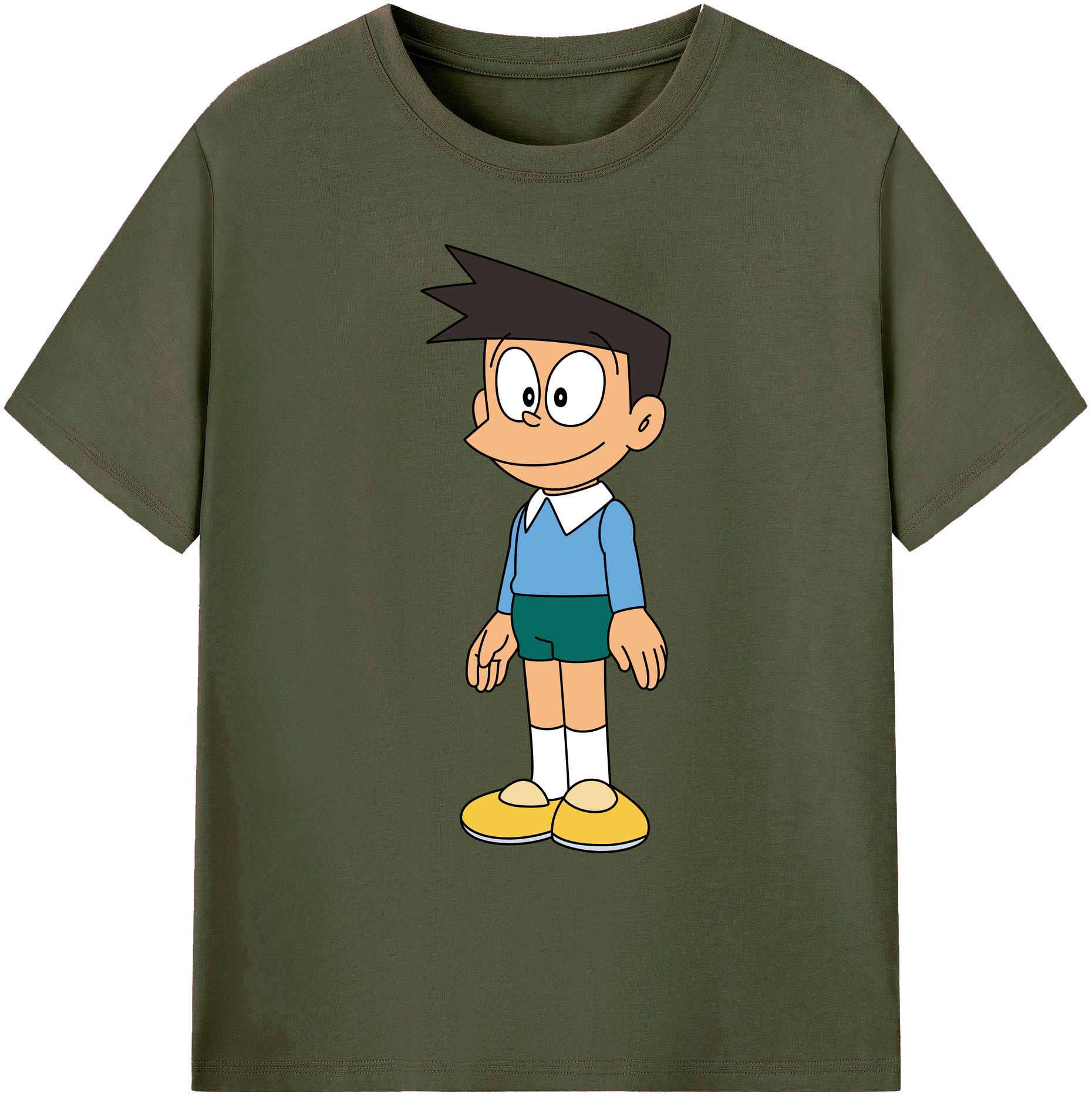 （画像用） ドラえもん 骨川 スネ夫 Doraemon Honekawa Suneo 綿100％ メンズ半袖Tシャツ｜肌触りやわらか＆通気性